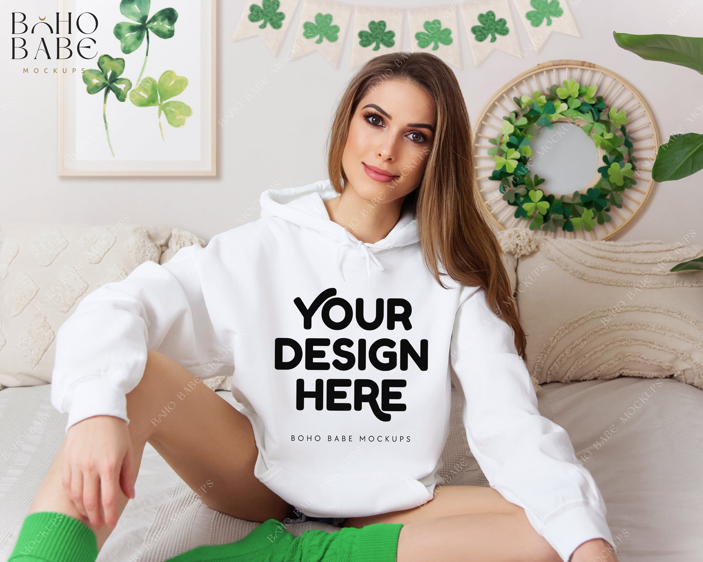 Gildan 18500 St. Patricks Day Mockup Bundle | 8 Model Mockups
