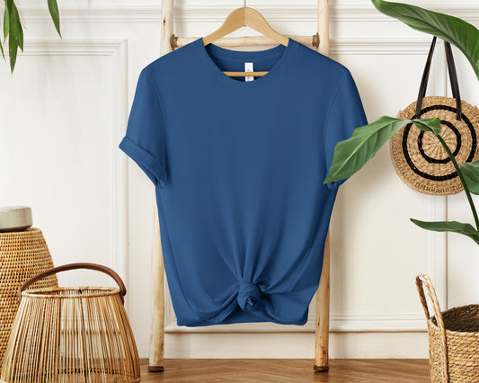 Bella Canvas 3001 COOL BLUE T-shirt Mockup | Boho Babe Hanging Mockup Design Vol.1