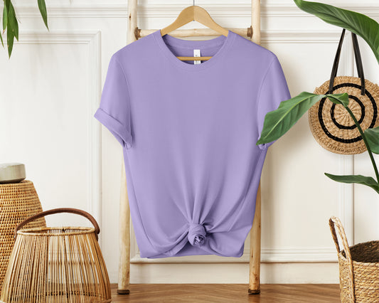 Bella Canvas 3001 DARK LAVENDER T-shirt Mockup | Boho Babe Hanging Mockup Design Vol.1