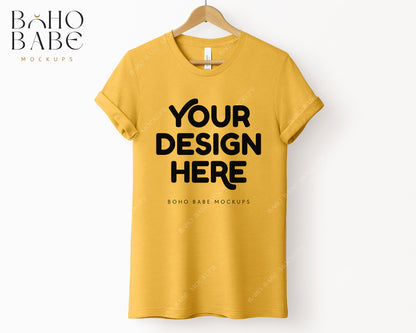 Bella Canvas 3001 T-Shirt Mockup Bundle | Boho Hanging Mockups - Vol.4