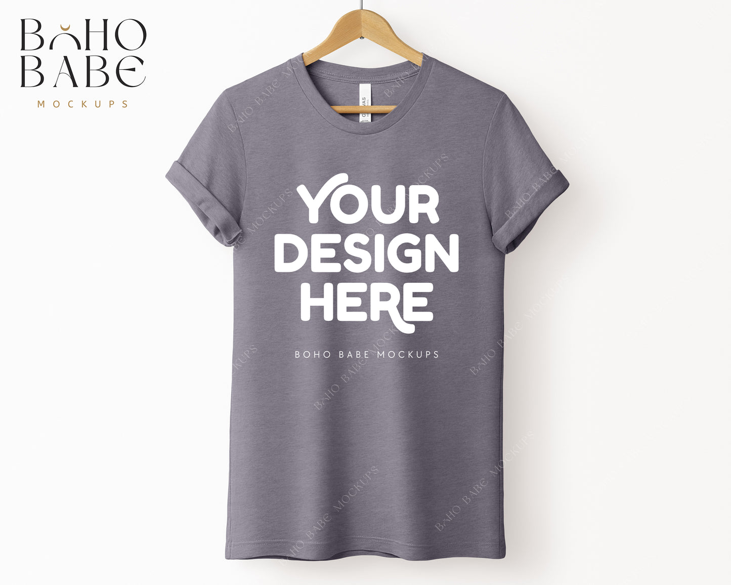 Bella Canvas 3001 T-Shirt Mockup Bundle | Boho Hanging Mockups - Vol.4