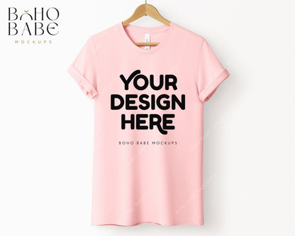 Bella Canvas 3001 T-Shirt Mockup Bundle | Boho Hanging Mockups - Vol.4