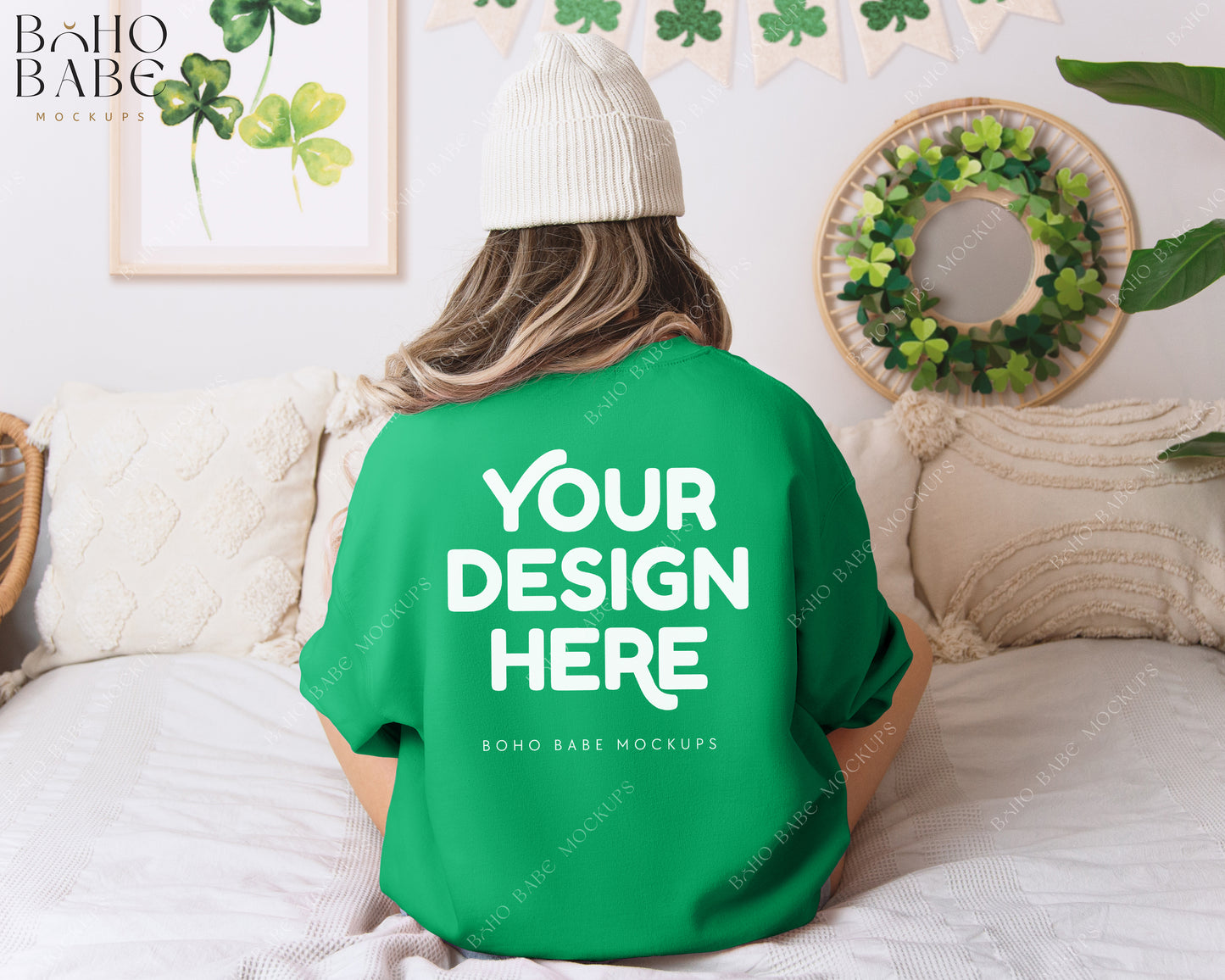 Gildan 18000 St. Patricks Day Mockup Bundle | 10 Model Mockups